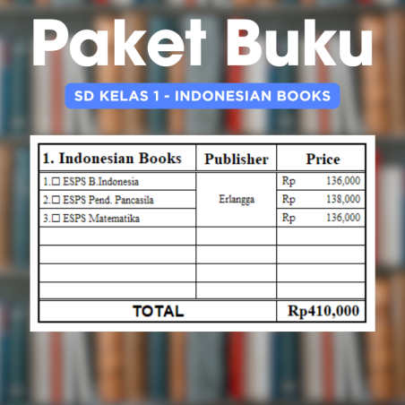 Complete Book : SD 1 - Indonesian Books