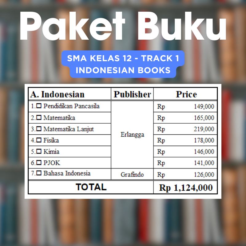 Complete Book : SMA 12 TRACK 1- Indonesia Books